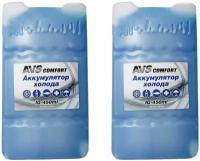 Хладоэлемент для термосумок пластиковый AVS IG-450ml (аккумулятор холода для сумок) хладоэлемент медицинский. Комплект 2 шт. - 80709(2)