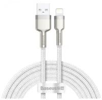 Кабель Baseus Cafule Series Metal USB - Lightning 2.4А (CALJK), 2 м, 1 шт., белый