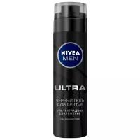 Чёрный гель для бритья Nivea Men Ultra, 200 мл