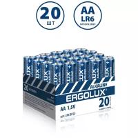 Набор батареек 20 шт Ergolux LR6 Alkaline 1.5В