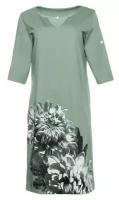 Платье Руся, хлопок, повседневное, до колена, размер 56, зеленый