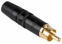 Neutrik Rean NYS373-0 кабельный разъем RCA корпус черный хром, золоченые контакты, черная маркировочн