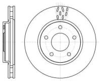 Тормозной диск передний Bosch 0986479U40 для Dodge Caliber, Mitsubishi Lancer