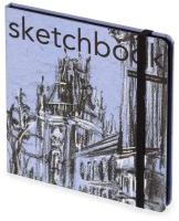 SKETCHBOOK BrunoVisconti, 200х200 мм, 64 л, Черный 110 г, книжный переплёт, Арт. 1-512/03, обложка в ассортименте