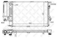 10 25022 SX радиатор системы охлаждения BMW E39 2 0i 2 8i 95 03 STELLOX 1025022SX