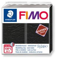 Полимерная глина FIMO Effect 909, черная кожа 57г