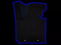 EVA коврик для Kia Soul 2 (2013-2019) / Киа Соул 2 / 3Д лапка - без разреза / Черные соты, синий кант