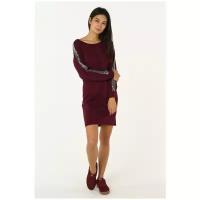 Платье свободного кроя с пайетками AScool DRESS2501 Бордовый 46