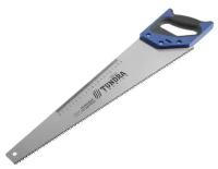 Ножовка по дереву тундра, 2К рукоятка, 2D заточка, каленый зуб, 7-8 TPI, 500 мм