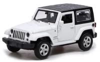 Машина металлическая JEEP WRANGLER, 1:42, инерция, открываются двери, цвет белый