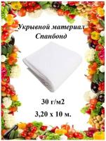 Укрывной материал (cпанбонд) 30 г/м2 3,20х10 м. белый