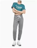 Джоггеры Calvin Klein XL темно-серые на флисе с белыми завязками