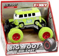 Автобус die-cast, инерционный механизм, рессоры, красный, 1:46 Funky toys FT61076