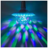 Световые приборы с цоколем Luazon Lighting Световой прибор «Хрустальный шар» 19 см, Е27, динамик, пульт ДУ, свечение RGB