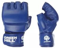 Перчатки для боевого самбо GREEN HILL арт. MMF-0026a-XL-BL, р. XL, одобр. FIAS, нат. кожа, синие