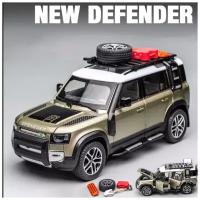 Коллекционная модель внедорожника Land Rover DEFENDER NEW 1:24 (металл, свет, звук, аксессуары )