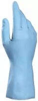 Перчатки латексные MAPA Vital Eco 117, хлопчатобумажное напыление, размер 8 (M), синие, 2 шт