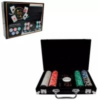 Фабрика Покера: Набор из 200 фишек для покера с номиналом в кейсе (цвет в ассорт.) арт. CPPS200B