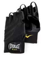 Перчатки Everlast Fit Weightlifting для фитнеса черно-серые