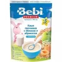 Каша гречневая детская Bebi Premium с 5 месяцев, с яблоком и абрикосом, молочная, сухая, 200 г