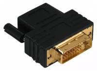 HAMA Переходник DVI-D-HDMI(f) Compact Dual Link Hama позолоченные контакты черный 122237