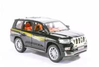 Металлическая машинка модель Toyota Тойота Land Cruiser Ленд Крузер Prado Прадо/Металлическая инерционная Машина/Машинка, со звуковыми и световыми эффектами/Металлическая машинка коллекционная с открывающимися дверями