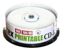 CD-R printable inkjet 700 Mb 48x Cake box 25 UL120038A8M / диски