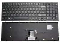 Клавиатура для ноутбука Sony Vaio VPCEB3S1R/WI черная с черной рамкой