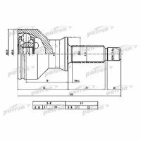 ШРУС наружный 24x62x32 LAND ROVER DISCOVERY II (LT) 4.0 V8 [56 D] 185 Л. С. бензиновый 1998 - 2004, 2.5 TD5 [15 P 10 P] 139 Л. С. дизель 1999 - 2004 Patron PCV1779