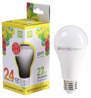 Лампа светодиодная ASD LED-A60-standard, Е27, 24 Вт, 230 В, 3000 К, 2160 Лм./В упаковке шт: 1