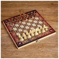 Настольная игра 3 в 1 Узоры нарды, шашки, шахматы, 29 х 29 см, 1 набор