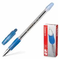 STABILO Ручка шариковая с грипом stabilo bille, синяя, корпус прозрачный, узел 0,7 мм, линия письма 0,38 мм, 508/41, 10 шт