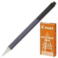Pilot Ручка шариковая автоматическая Pilot Soft, узел 0.7мм, чернила синие, корпус с покрытием Soft
