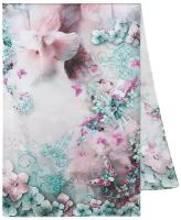 Шелковый шарф Павловопосадские платки 10797 11, розовый, 65 х 200 см