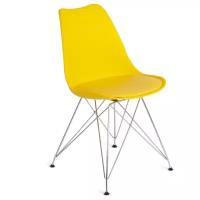 Стул TetChair TULIP IRON CHAIR (mod.EC-123) / 1 шт. в упаковке (металл/пластик, 54,5*48*83,5см, желтый)