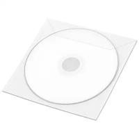 Конверт для CD/DVD диска, плотный полипропилен 120 мкм, прозрачный, упаковка 10 шт