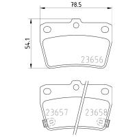 Дисковые тормозные колодки задние NISSHINBO NP1081 (4 шт.)