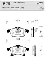 Колодки тормозные передние Sangsin Brake SP1703