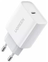 Сетевое зарядное устройство Ugreen USB C 20W PD, цвет белый (60450)