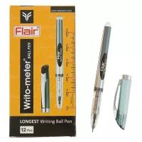Ручка шариковая Flair Writo-Meter, узел 0.5 мм (пишет 10 км) масляная основа, чёрная