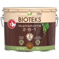 Защитный лессирующий состав для дерева Bioteks 2-в-1, 9 л, тик