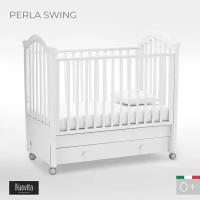 Детская кровать Nuovita Perla swing продольный (Noce scuro/Темный орех)