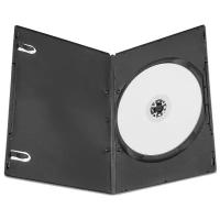 Коробка DVD Box для 1 диска, 7мм (slim) черная, упаковка 10 штук