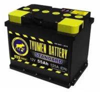 Аккумулятор Тюмень Стандарт 55 Ач ток 525А (TYUMEN BATTERY Standard) 6СТ-55L О/П (242х175х190) обратная полярность - +