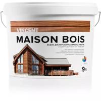 Краска водно-дисперсионная VINCENT Maison en Bois полуматовая белый 9 л