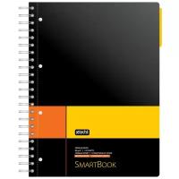 Бизнес-тетрадь SMARTBOOK А4 120л. клетка, спир, микроп, разд, карм, жел-оран