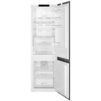 Встраиваемый холодильник Smeg Встраиваемый комбинированный, No-Frost, объем камер 185+69л, нижняя морозильная камера, скользящие направляющие C8175TNE