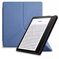 Чехол-обложка футляр MyPads для Amazon Kindle Oasis 2 (2017) 3G из качественной эко-кожи тонкий с магнитной застежкой синий