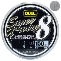 Шнур плетеный Duel PE SUPER X-WIRE 8 150m Silver #1.0 9.0Kg (0.17mm)