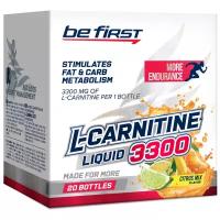 Жиросжигатель Be First L-carnitine 3300, 20 ампул, цитрусовый микс